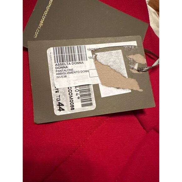 Space Simona Corsellini Womens Red Slim Fit Tapered Leg Pants Size UK 44 Italy - Picture 7 of 16